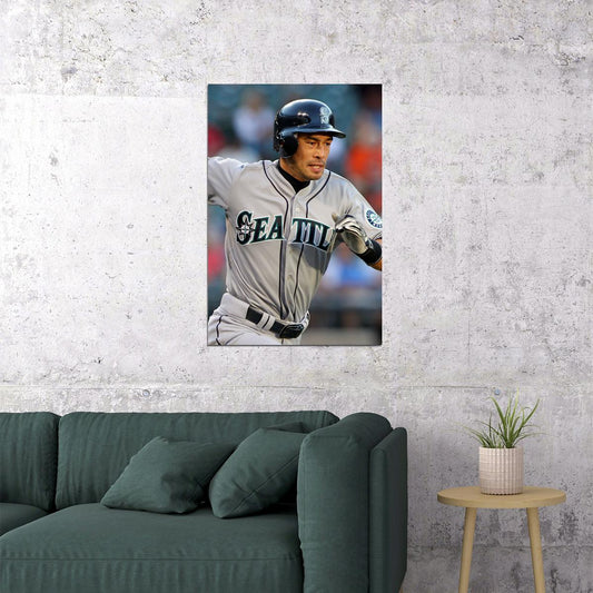 Baseball Ichiro Suzuki Seattle Athlete Poster Wall Art Print Home Wall Decor
