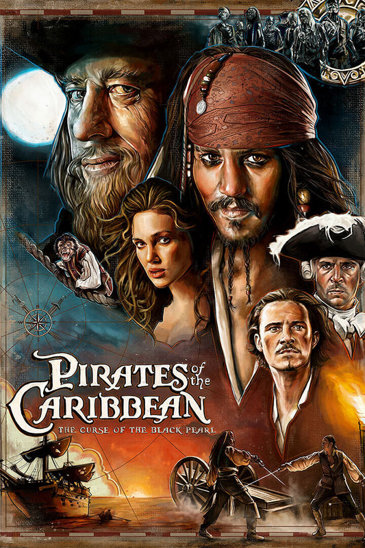 Pirates Of Caribbean Movie Fantasy Adventure Poster Wall Art Print Home Wall Decor