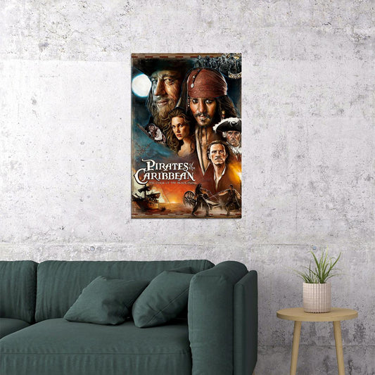 Pirates Of Caribbean Movie Fantasy Adventure Poster Wall Art Print Home Wall Decor