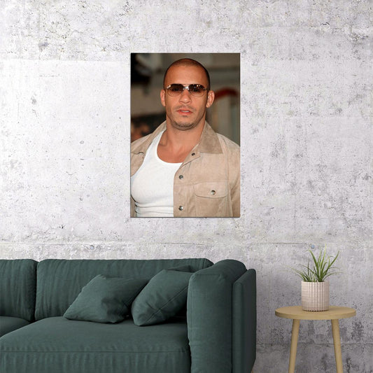 Actor Vin Diesel Posed Director Colorful Personality Poster Wall Art Print Home Wall Decor