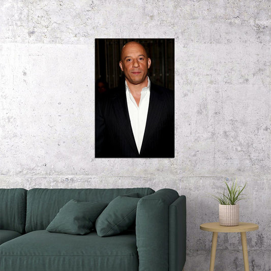 Actor Vin Diesel Posed Colorful Personality Screenwriter Poster Wall Art Print Home Wall Decor