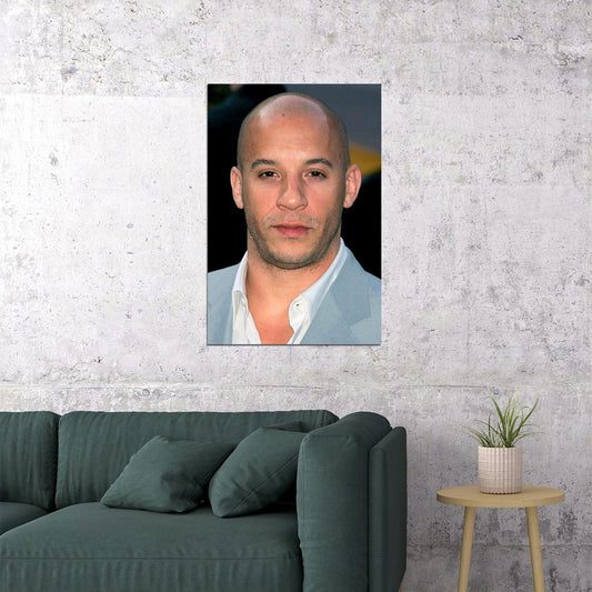 Actor Vin Diesel Posed Artist Screenwriter Poster Wall Art Print Home Wall Decor