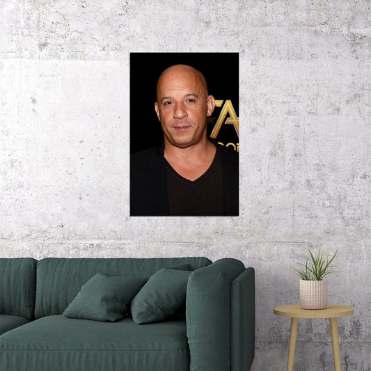 Actor Vin Diesel Posed Prducer Director Poster Wall Art Print Home Wall Decor