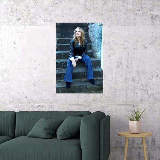 Joan Osborne Sitting On The Stairs Singer Poster Wall Art Print Home Wall Decor