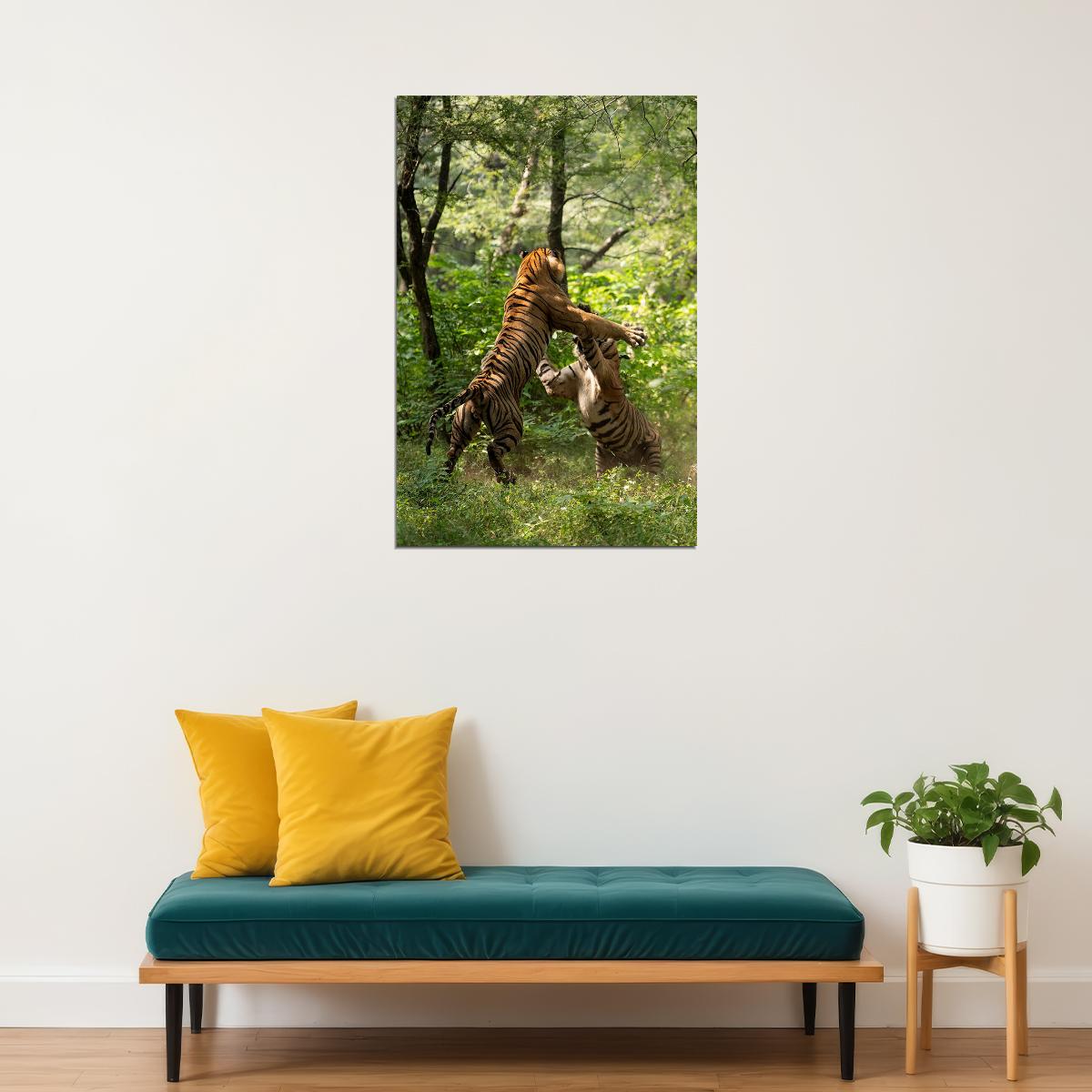 Animal Forest Clash Of The Tigers Poster Wall Art Print Home Wall Decor