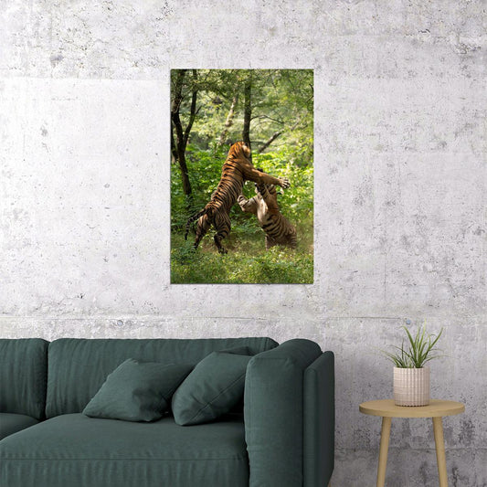 Animal Forest Clash Of The Tigers Poster Wall Art Print Home Wall Decor