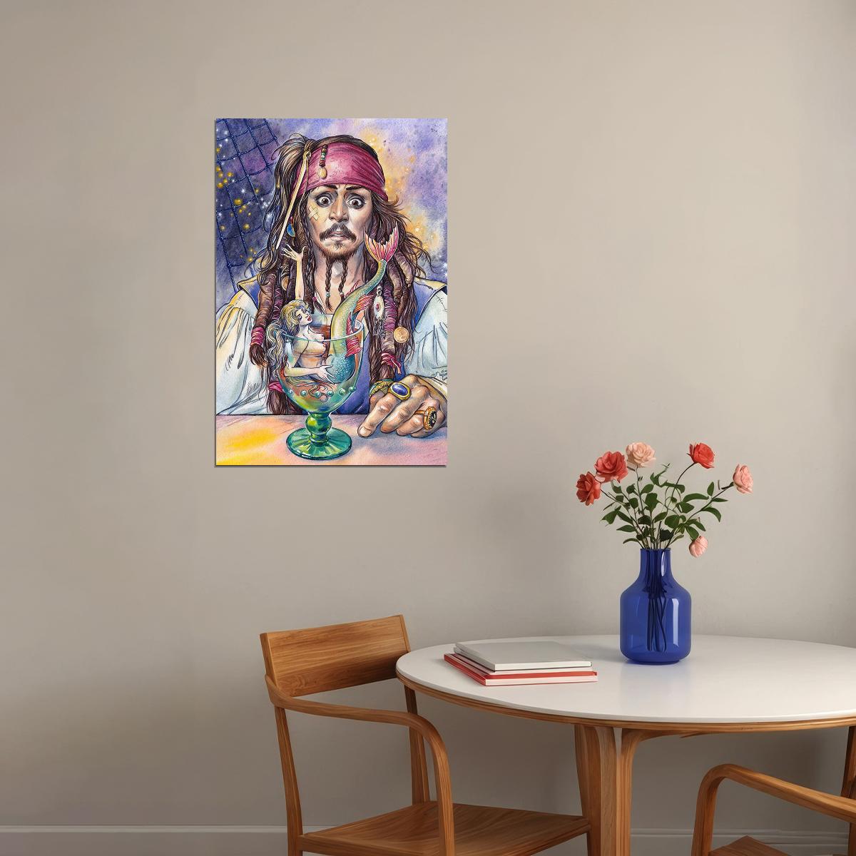 Pirates Of Carribean Movie Johnny Depp Poster Wall Art Print Home Wall Decor