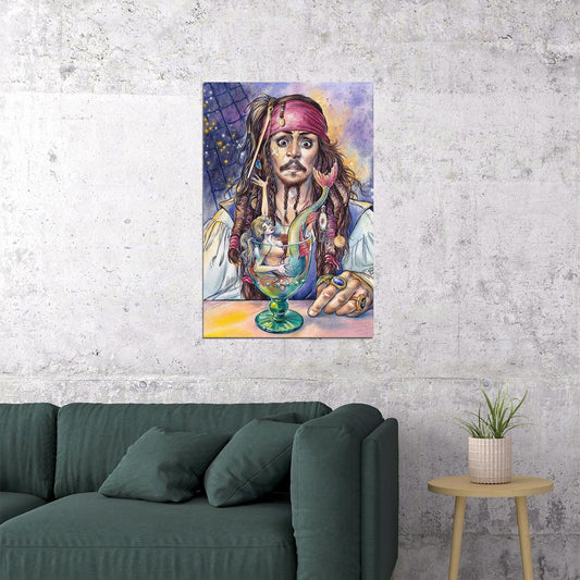 Pirates Of Carribean Movie Johnny Depp Poster Wall Art Print Home Wall Decor