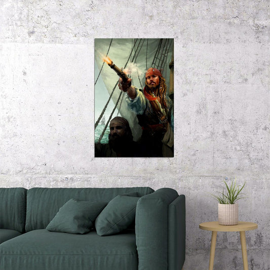 Pirates Of Carribean Movie Johnny Depp Adventure Poster Wall Art Print Home Wall Decor