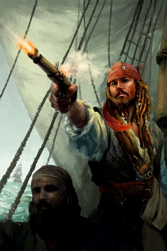 Pirates Of Carribean Movie Johnny Depp Adventure Poster Wall Art Print Home Wall Decor