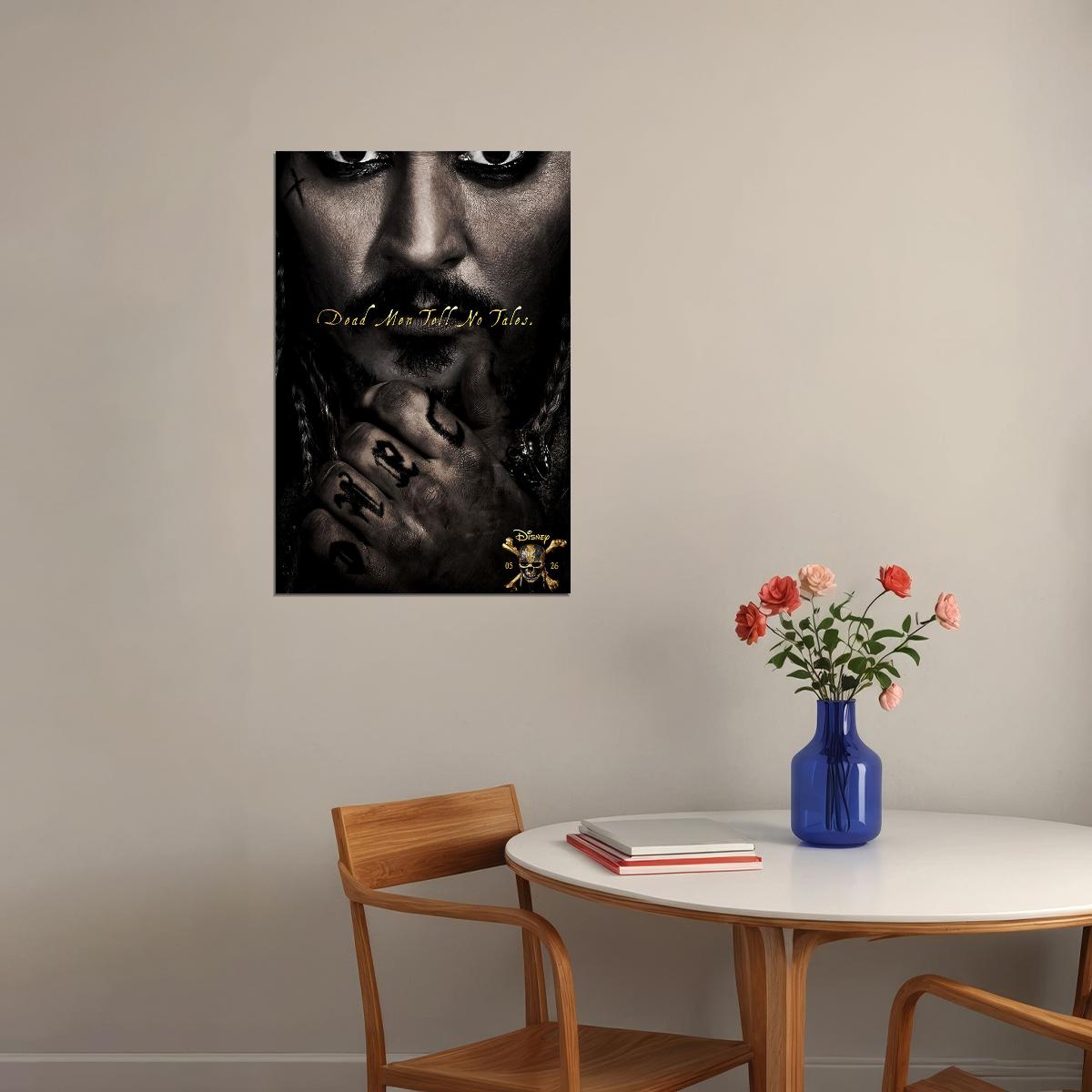 Pirates Of Carribean Movie Johnny Depp Poster Wall Art Print Home Wall Decor