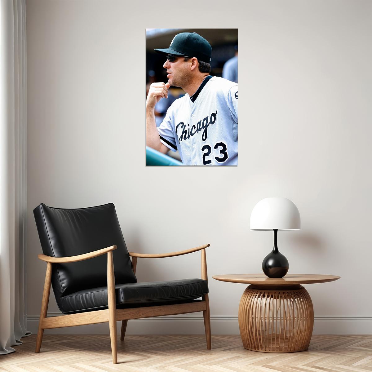 Basebal Robin Ventura Chicago Poster Wall Art Print Home Wall Decor