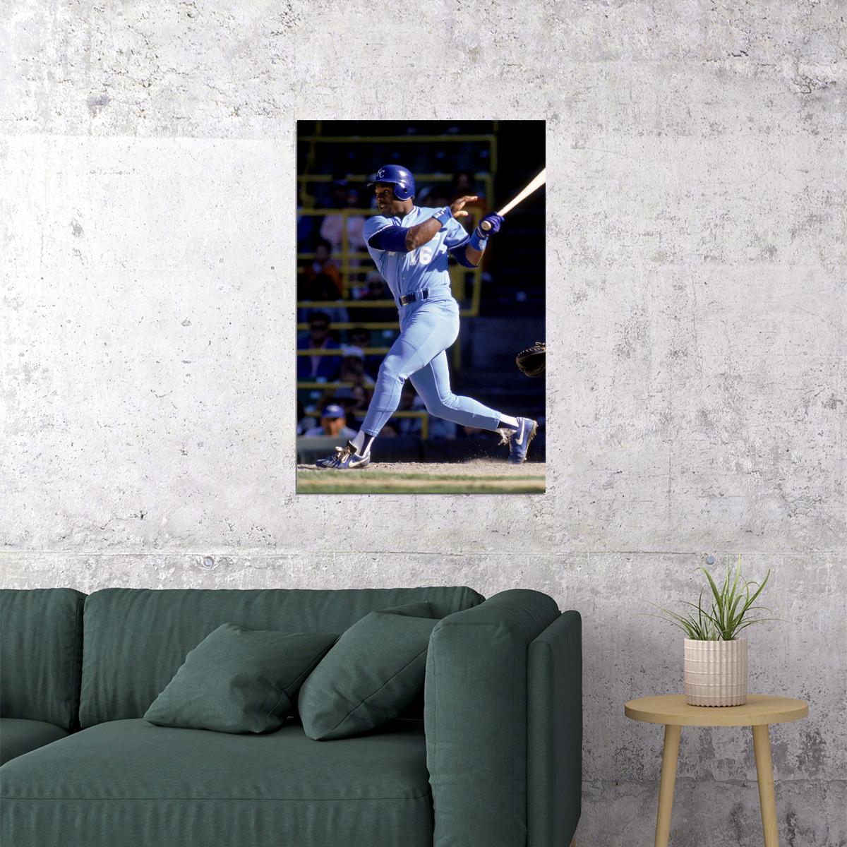Baseball Bo Jackson Kc Sport Atlethe Poster Wall Art Print Home Wall Decor