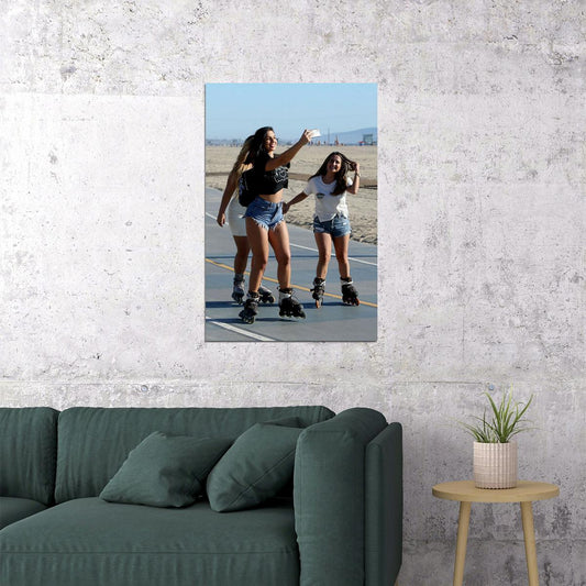 Rollerblade Bareass Sexy Females Poster Wall Art Print Home Wall Decor