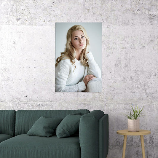 Blonde Sexy Woman Model Hot Poster Wall Art Print Home Wall Decor