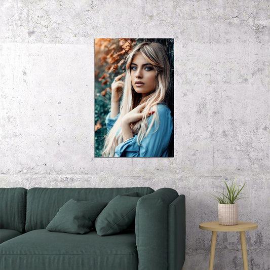 Blonde Sexy Female Model Hot Poster Wall Art Print Home Wall Decor