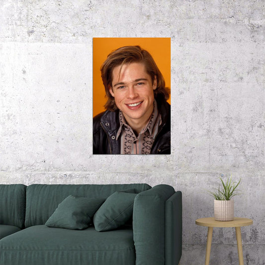 Brad Pitt Cute Charisma Actor Poster Wall Art Print Home Wall Decor