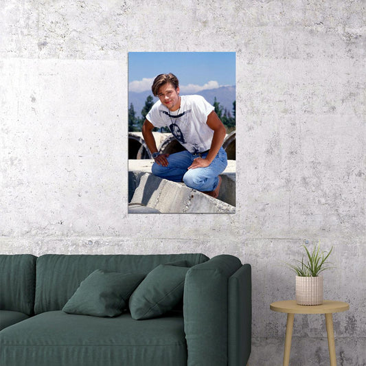 Brad Pitt Blonde Long Hair Poster Wall Art Print Home Wall Decor