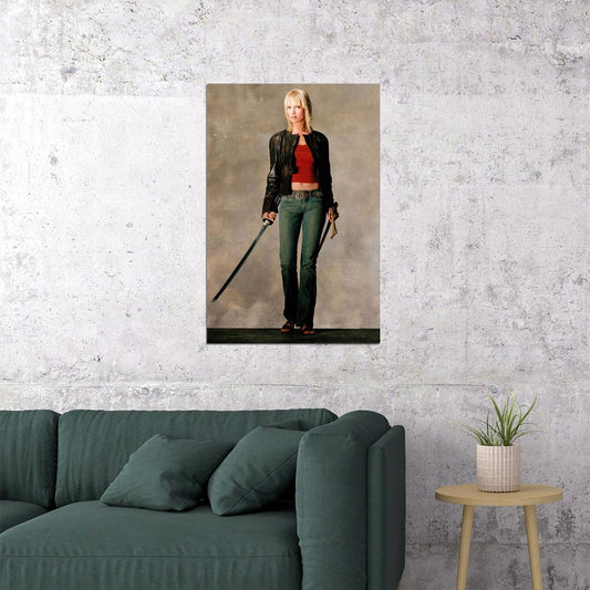 Uma Thurman Blood And Sword Poster Wall Art Print Home Wall Decor