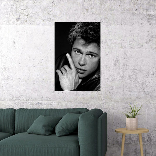 Brad Pitt Young Actor Charisma Poster Wall Art Print Home Wall Decor