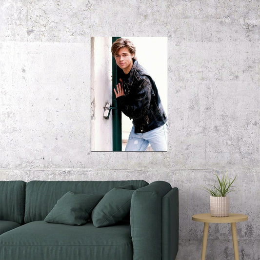 Brad Pitt Young Real Long Hair Poster Wall Art Print Home Wall Decor