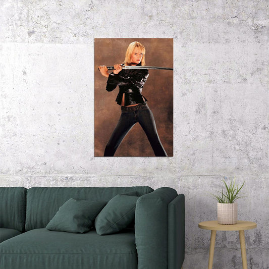 Uma Thurman With Sword Movie Poster Wall Art Print Home Wall Decor