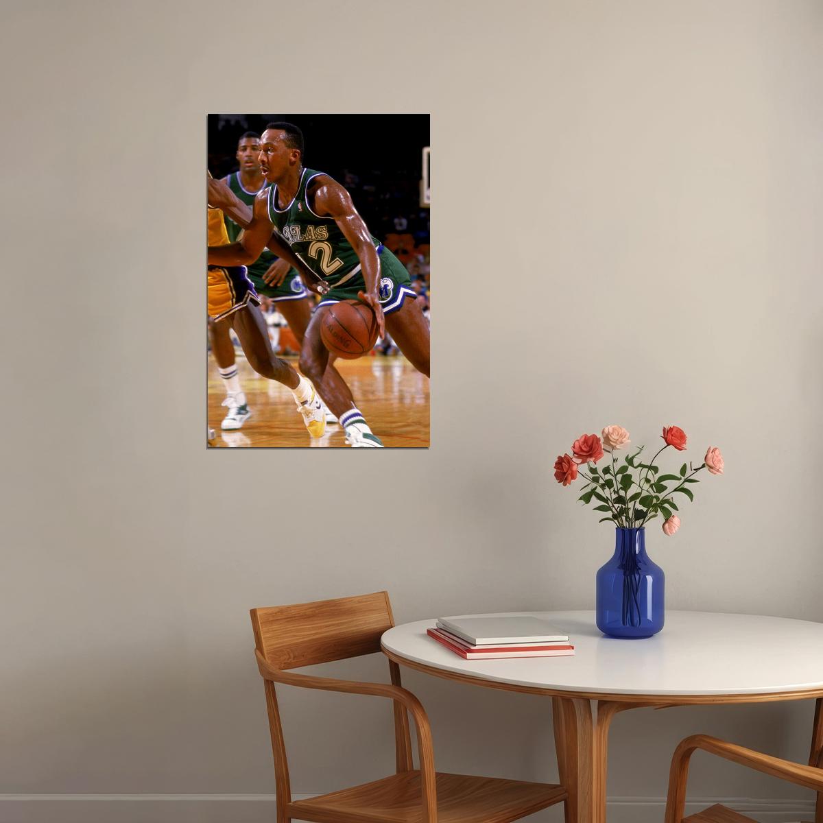 Derek Harper Basketball Player Poster Wall Art Print Home Wall Decor