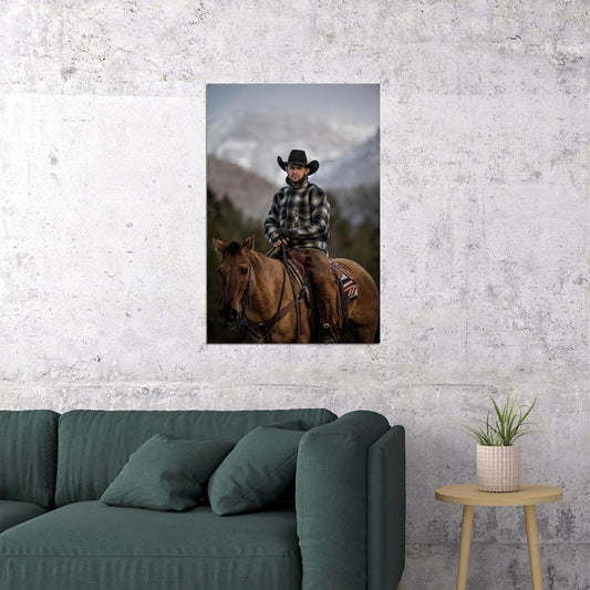 Cowboy With Horse Sexy Male Model Poster Wall Art Print Home Wall Decor