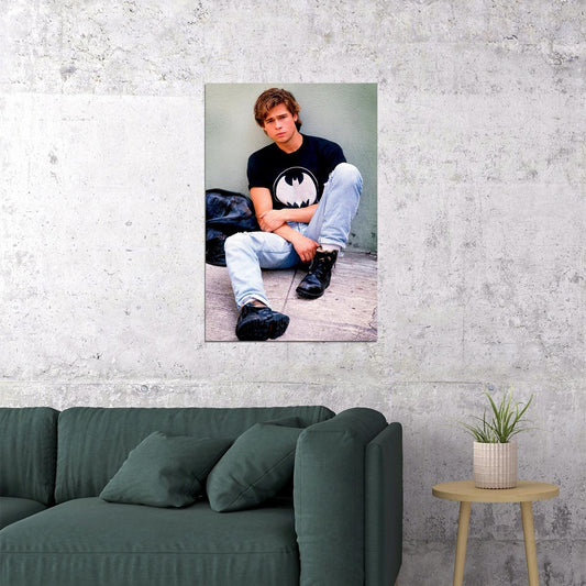 Brad Pitt Actor Handsome Very Young Poster Wall Art Print Home Wall Decor