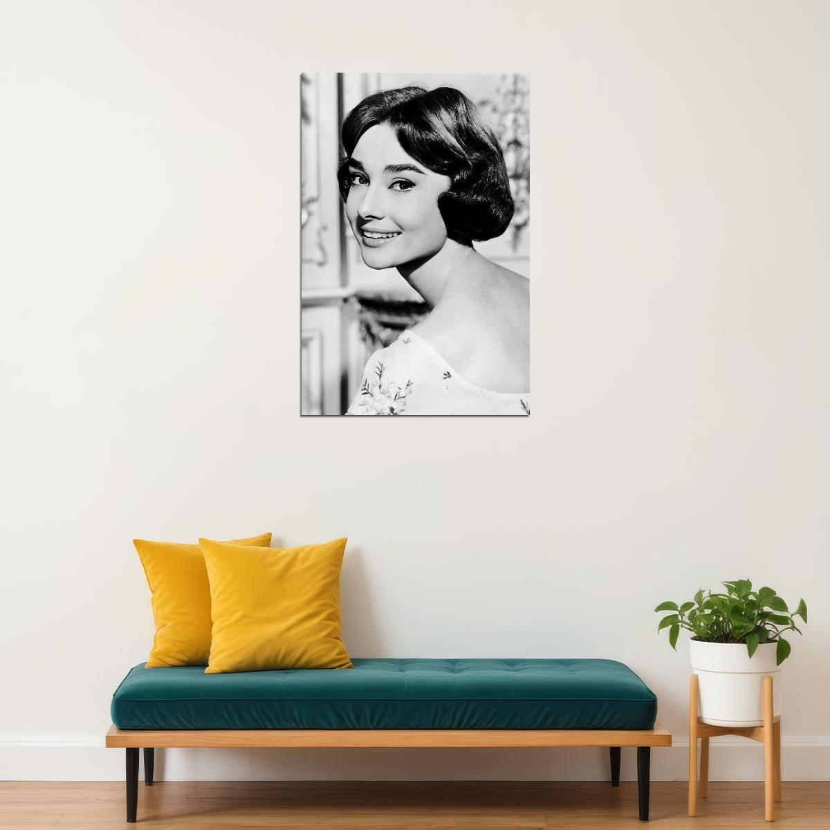 Audrey Hepburn Actress Sweet Girl Poster Wall Art Print Home Wall Decor