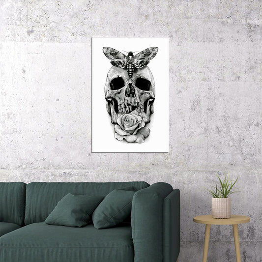 Tattoo Death Skulls Fantasy Poster Wall Art Print Home Wall Decor