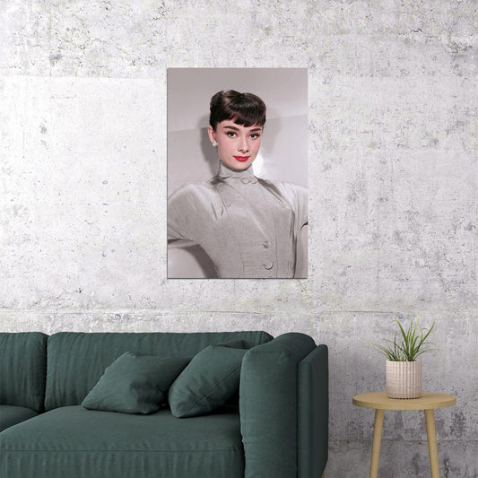 Audrey Hepburn Actress Posed Pretty Poster Wall Art Print Home Wall Decor