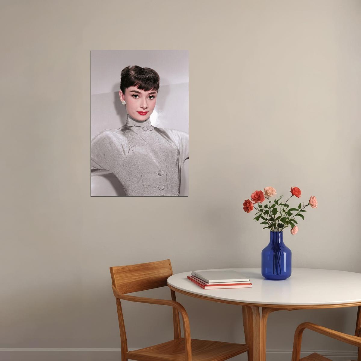 Audrey Hepburn Actress Posed Pretty Poster Wall Art Print Home Wall Decor