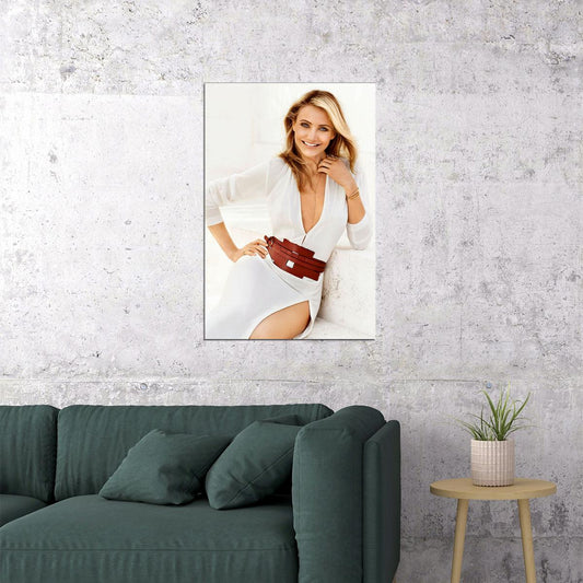 Cameron Diaz Sexy Posed Actress Poster Wall Art Print Home Wall Decor