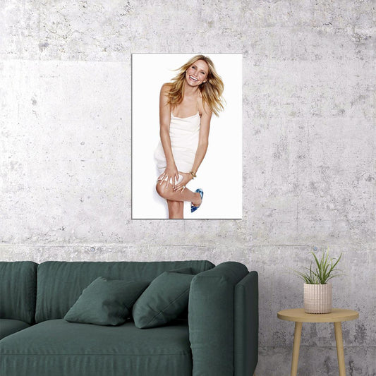 Cameron Diaz Sexy Actress White Clothes Poster Wall Art Print Home Wall Decor