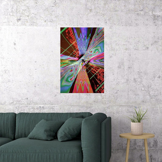 Psychedelic Vivid Radiation Artwork Poster Wall Art Print Home Wall Decor