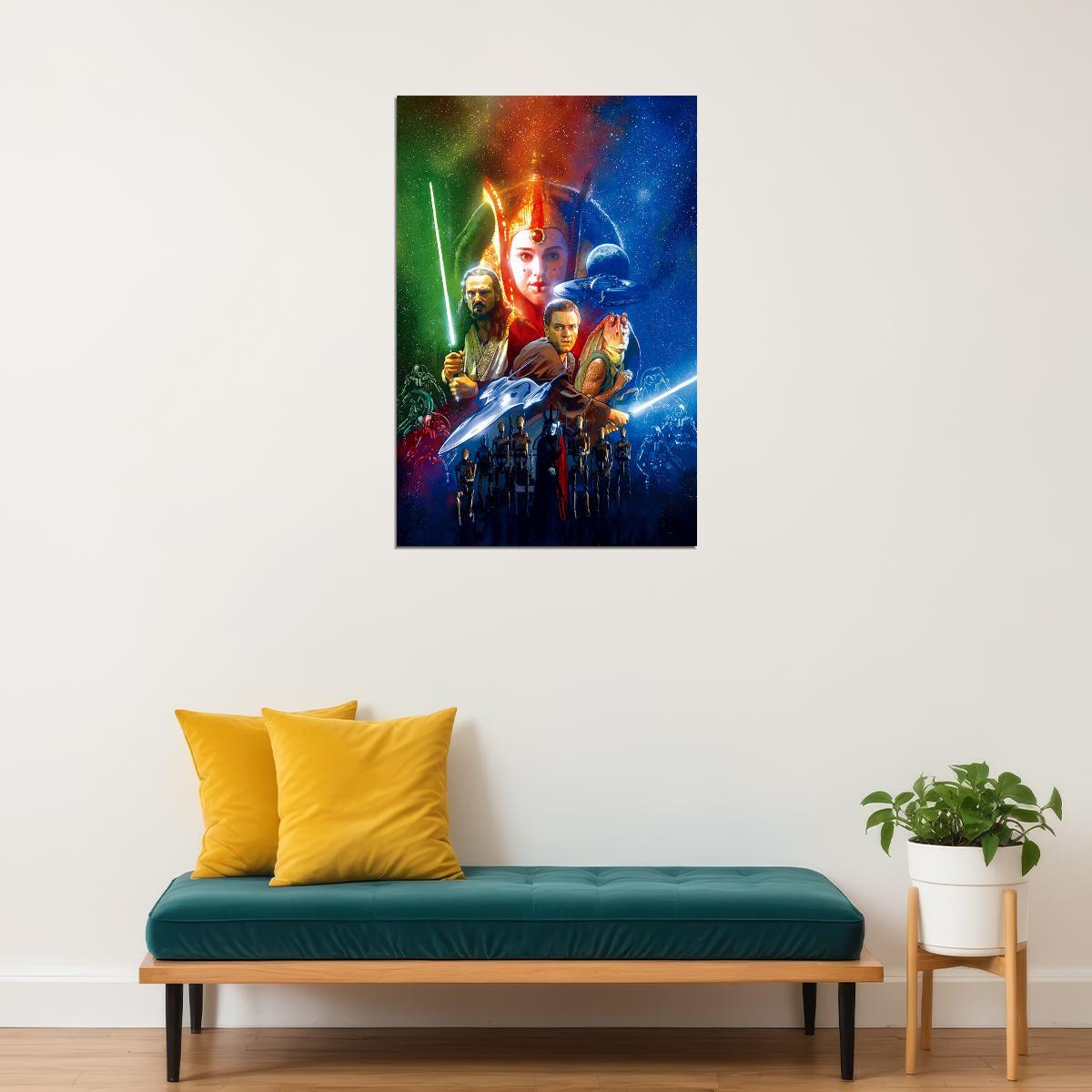Star Wars Episode 1 Space Battle Poster Wall Art Print Home Wall Decor