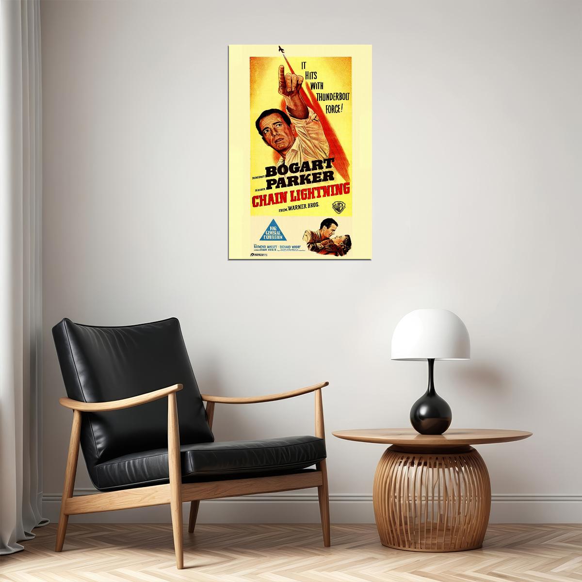 Chain Lightning Humphrey Bogart Movie Poster Wall Art Print Home Wall Decor