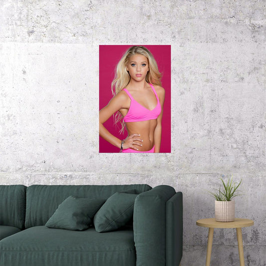 Sweet Sinsations Sexy Model In Ice Cream Shop Poster Wall Art Print Home Wall Decor
