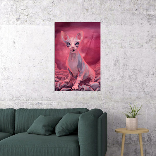 Sphinx As An Alien Visitors Artwork Poster Wall Art Print Home Wall Decor