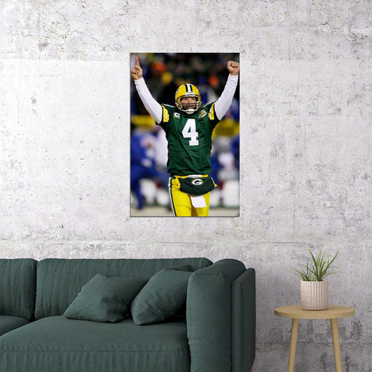 Brett Favre Green Bay Football Poster Wall Art Print Home Wall Decor