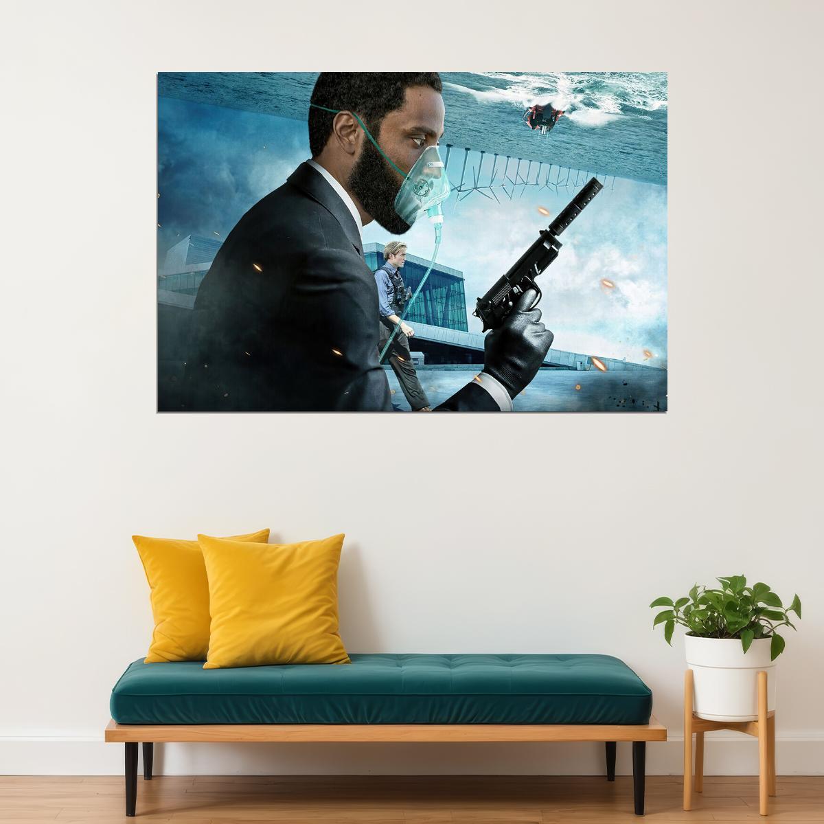 Tenet Science Fiction Pattinson Washington Movie Poster Wall Art Print Home Wall Decor