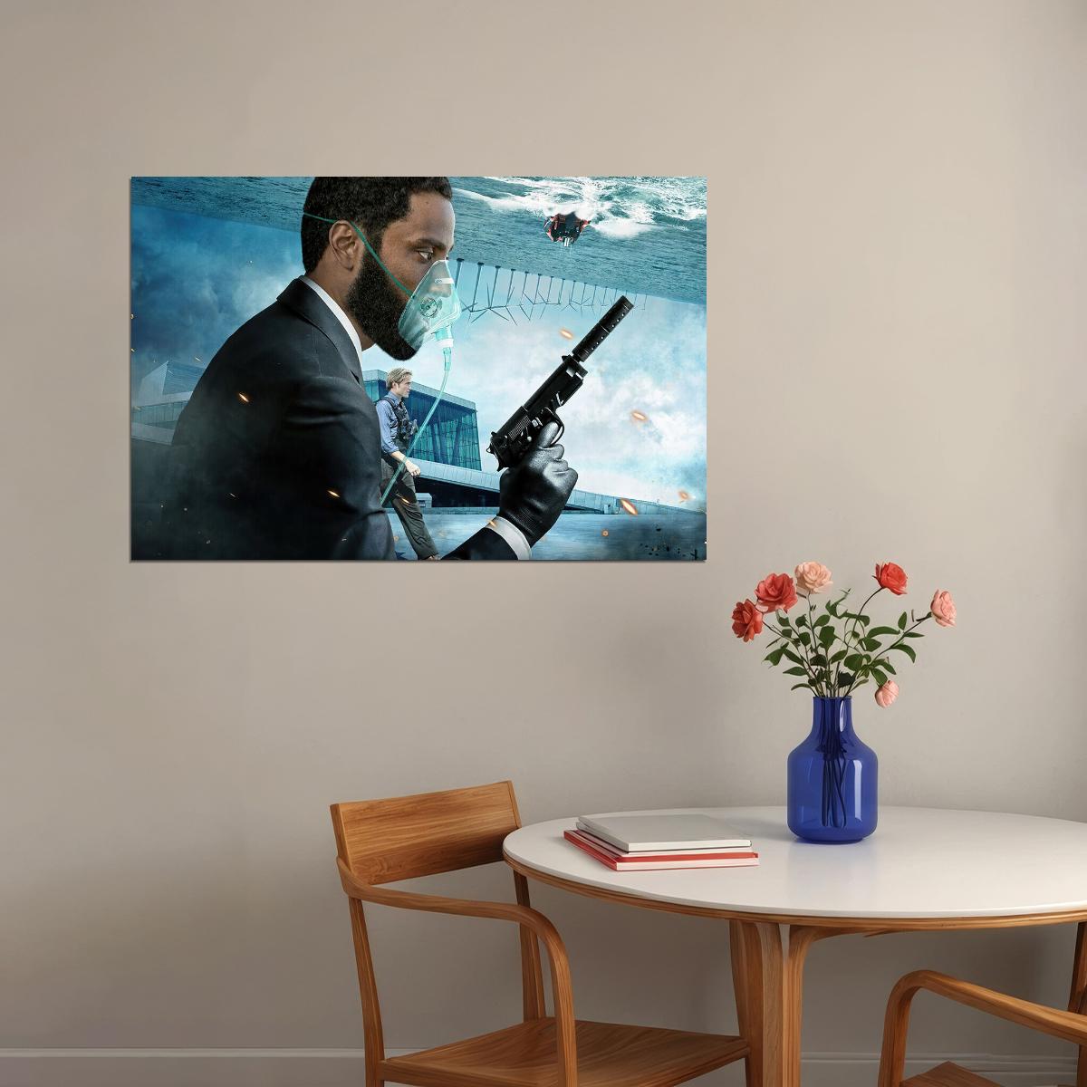 Tenet Science Fiction Pattinson Washington Movie Poster Wall Art Print Home Wall Decor