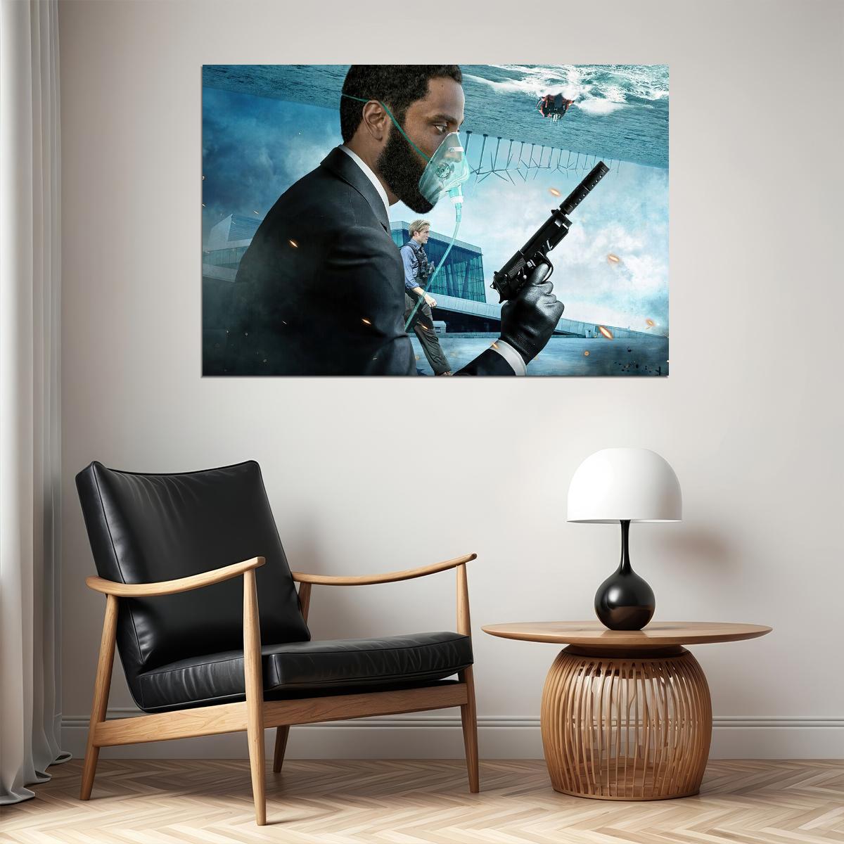 Tenet Science Fiction Pattinson Washington Movie Poster Wall Art Print Home Wall Decor