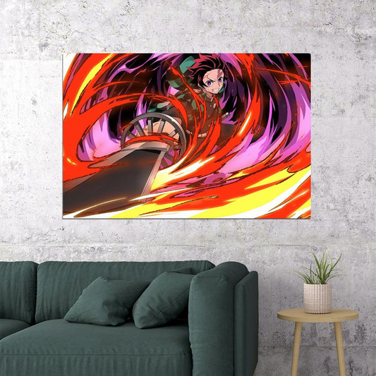 Demon Slayer Kimetsu No Yaiba Action Anime Poster Wall Art Print Home Wall Decor
