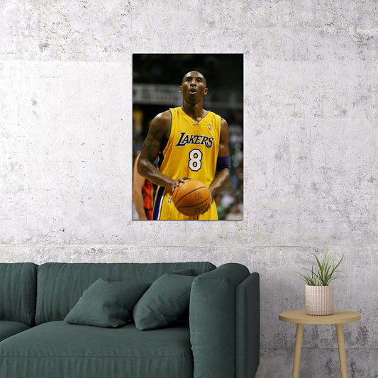 Kobe Bryant American Basketball Player Jersey Poster Wall Art Print Home Wall Decor