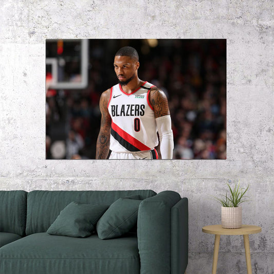Damian Lillard Portland Basketball Star Poster Wall Art Print Home Wall Decor