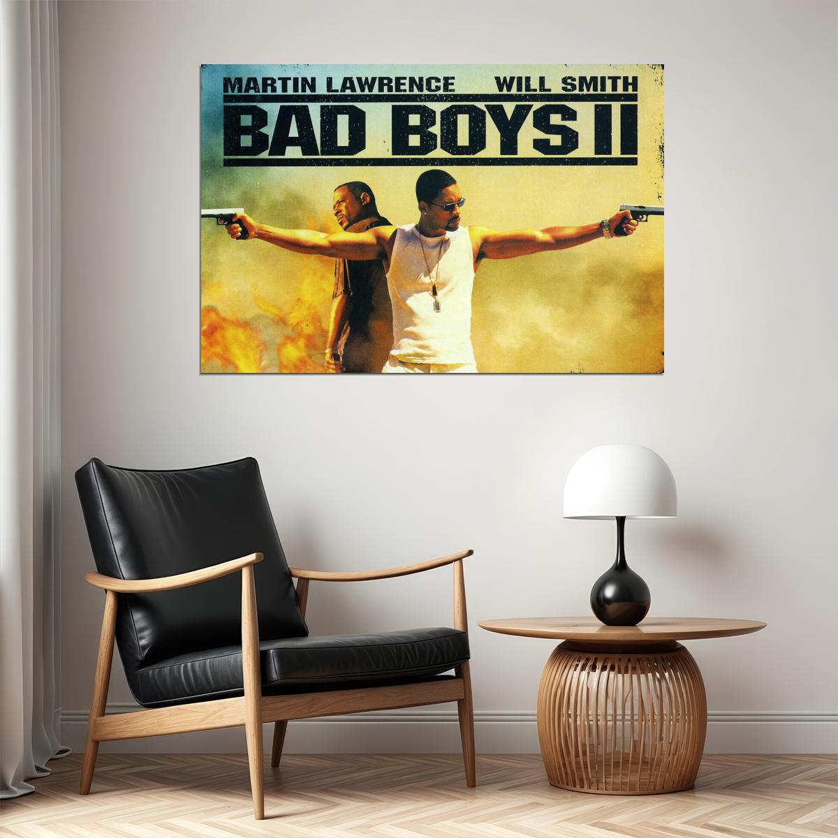 Bad Boys 2 Will Smith Fight Action Movie Poster Wall Art Print Home Wall Decor