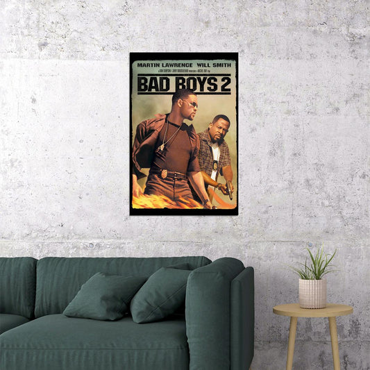 Bad Boys 2 Will Smith Fight Adventure Movie Poster Wall Art Print Home Wall Decor