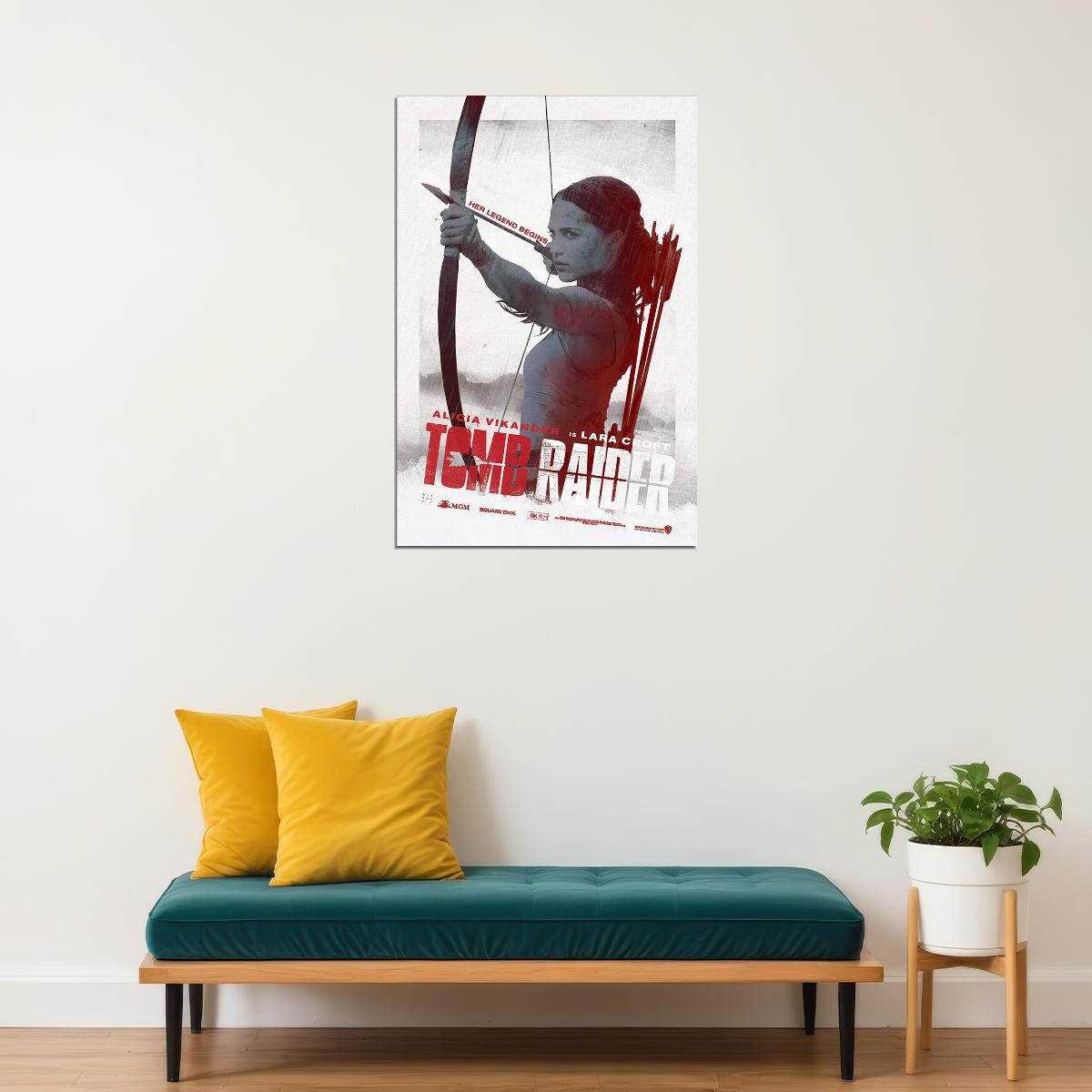 Tomb Raider 2018 Alicia Vikander Adventure Movie Poster Wall Art Print Home Wall Decor